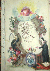 Totenregister Tübingen, handgemaltes Gedenkblatt für den Dekan Johann Christoph Glöckler (12. Januar 1768) Totenregister Tübingen, handgemaltes Gedenkblatt für den Dekan Johann Christoph Glöckler (12. Januar 1768)